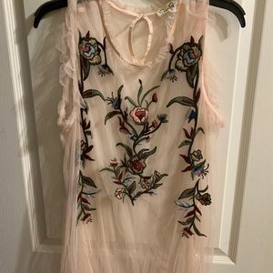 Jessica Simpson sheer maternity blouse